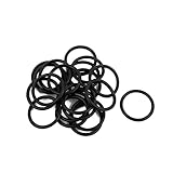 uxcell ゴムOリング Oリンググロメット ゴム ラバーオイルシールリング ブラック 20個入り