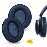 Geekria イヤーパッド互換性 パッド アンカー Anker Soundcores Space Q45, Life Q45 ヘッドホンに対応 パッド イヤー/イヤーカッププロテインレザー (青)