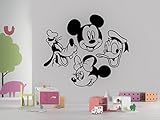ミッキー・マウスMinnie Goofy Donald Duck Head Disney Cartoon Characters子供子供の部屋壁ウィンドウ誕生日パーティー装飾ビニールデカールステッカー3
