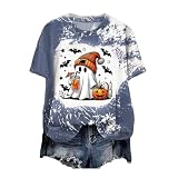 カットソー レディース 半袖 ハロウィン tシャツ ゆったり 丸首 トップス おばけ プリントtシャツ 大人用 コウモリ カボチャ 仮装 衣装 可愛い おしゃれ プルオーバー カジュアル 女性 おもしろ プレゼン