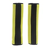 uxcell 安全シートベルトカバー ナイロン スポンジ 21 x 6 x 2cm イエロー ブラック 2個入り