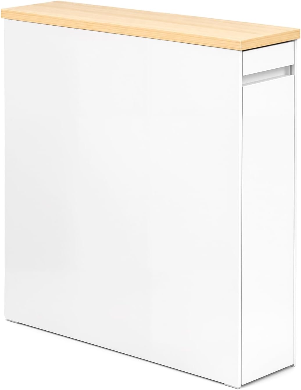 [ChicKone] 隠せる 引き出し トイレ 収納 スリム 【完成品】 トイレットペーパー 収納 トイレラック 約幅14×奥行58×高さ55.5cm (ホワイト)