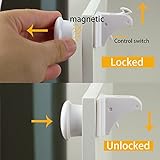 Safety Baby磁気キャビネットロックfor drawers-cupboard closet- noツールまたはネジneeded-noドリル穴( 4ロック+ 1キー