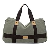 【SEBLES】デイリー、お仕事、マザーバックにもピッタリ 2way大容量キャンバスバック 男女共用 アーミーグリン 大