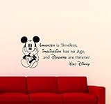 Mickey Mouse壁デカールWalt Disney引用保育園カスタムCartoonディズニービニールステッカーホーム保育園ルームインテリアアート装飾子供用ガールズボーイズ部屋防水ビニールウォール