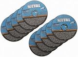 4-1/2" Cut-off Wheels for Metal, Pack of 10, for Cutting All Ferrous Metals and Stainless Steel [並行輸