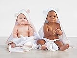 Coyuchi Organic Baby Hooded Towel - Sunset Stripe Warm Pink by Coyuchi