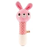 FUN fun (ファンファン） がらがら ニギニギ ステック うさぎ 日本製 16.5cm ピンク