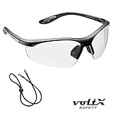 voltX[コンストラクター] 遠近両用（二重焦点）保護めがね 欧州規格CE EN166F適合／サイクリング用スポーツめがね （クリア+3.0D） 安全ストラップ付き
