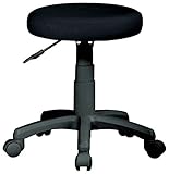椅子 丸椅子 キャスター付き ワークスツール ブラック