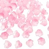 PATIKIL ガラストランペットフラワービーズ 100個グラデーションフラワービーズチャ ーム 宝石メイキングDIYクラフト ブレスレット イヤリング ネックレスデコレーション 茶色