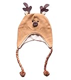 素敵な子供の耳は、編組でクリスマスの帽子を保護する