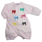 【フィットオール】ピンク水玉リボンいっぱい付 (60cm-70cm)