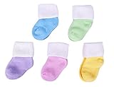 Geoot 5ペアベビーコットンソフトTurn Cuff新生児ソックス