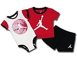 (JORDAN)ジョーダン　ベビー ロンパース＆Tシャツパンツ 3点セット (3~6M) [並行輸入品]