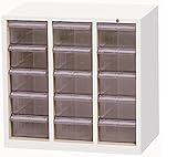 オールロックキャビネット シリンダー錠 3列5段 ポリカトレー   MCG-15C