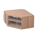 JKプラン コーナーテレビ台 魔法のスライド収納庫付き 高さ40cm (36インチ対応) ナチュラル SGT-0085-NA
