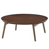 【完成品】 折りたたみ こたつ オールシーズン テーブル ちゃぶ台 机 丸型 〔円形直径100cm〕 ウォールナット