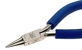 Aven 10306 Technik Stainless Steel Smooth Jaw Round Nose Plier, 1-11/64' Jaw Length, 5' Overall Leng