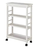 東谷 AZUMAYA  スリムワゴン3段 ホワイト