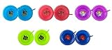 Double Pack Plastic Sippie Bowls with Attached Straw and Slanted Edges, Colors Vary, (4 Bowls in Tot