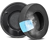 SOULWIT 冷却ジェル パッド イヤーパッド Razer ManO'War, Man O' War 7.1, Man O War Tournament Edition ゲーミング ヘッドホン 用 交換パッド ヘッドパッド イヤークッション 冷感 高密度フォーム ブラック