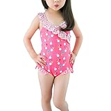 Zhhlaixing Little Girls Swimwear Kids Flower Print Beachwear Holiday Swimming Costume