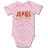 赤ちゃん&ベビー服 イエス キリスト教 ロック風 バイセクシャル 半袖ロンパース 夏 女の子 男の子 18 Months ピンク
