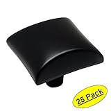 Cosmas 6262 FBフラットブラックモダンキャビネットハードウェアノブ – 1 – 1 / 16 " Inch Square – 25パック