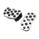 KOKATO アクアMX系 ハイラックス ノア ヴォクシー90系 アルファード ヴェルファイア 20系 30系 C-HR カローラ 210系 カローラクロス 10 系 プリウス 50系 ヤリス ヤリスクロス アルミペダル カバー ブレーキペダル 工具不要 専用GRロゴ 取付簡単 2点セット （シルバー）