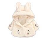 MARIAH(マリア)コート アウター ジャケット ウサギの耳 長袖 フード付き　ベビー服 子供服　女の子 ホワイト　85cm
