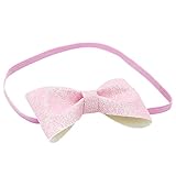 Lovoski 幼児　女の子　ヘッドバンド　ヘアリボン　ヘアバンド　ターバン　ファッション　贈り物　全8色 - ピンク