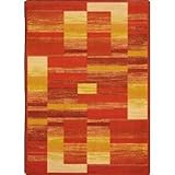 Joy Carpets Kid Essentials Boomblox Teen Area Rugs 46-Inch by 64-Inch by 0.36-Inch Orange [並行輸入品]