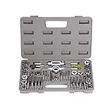NIUAO タップ ダイスセット ネジ穴 ネジ山修復 40pcs 高硬度 タップ レンチ ねじ切り ダイス スレッド切削工具 (A)