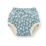 【こどものトイレトレーニングに】おねしょパンツ　　ブルーフラワー　サイズ:130