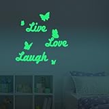 HYSENM ウォールステッカー 蛍光 ウオールシール 夜光 壁紙シール 蓄光ステッカー 子供部屋 ベビールーム 寝室 剥がせる LOVE