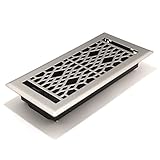 Accord AMFRSNCA410 Cathedral Floor Register, 4-Inch x 10-Inch(Duct Opening Measurements), Satin Nick