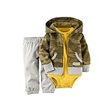 カーターズ Carter's ボディスーツ + カーディガン + パンツ 豪華3点セット 3-Piece Cardigan Set NB (50-55cm)