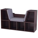 KidKraft Bookcase with Reading Nook Toy, Espresso [並行輸入品]
