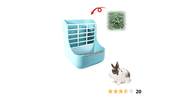 Amazon いちご舎本舗 牧草フィーダー うさぎ 小動物 食器 餌入れ 牧草入れ 2way 省スペース ネジ固定 Blue ブルー いちご舎本舗 食器 ボウル 通販