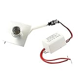 DealMux AC 85-265V 1W有線凹型LEDスポットライトシーリングランプ6000-6500K