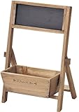 GREEN HOUSE Wood Stand 黒板付木製スタンド式プランターS ブラウン 3226-B/BR