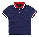 Plus Nao(プラスナオ) ポロシャツ 半袖Tシャツ Tシャツ 子供服 こども服 ボーイズ キッズ 男の子 トップス 半袖ポロシャツ お洒落 おしゃれ ネイビー 140