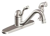 Moen CA87009 Kitchen Faucet with Side Spray from the Lindley Collection, Chrome [並行輸入品]