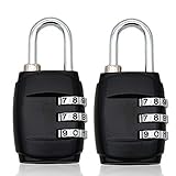 MIONI（2 PCS）南京錠3桁旅行用荷物とスーツケースシルバーのコンボコンビネーションロックを設定