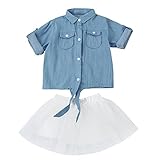 Tovadoo 子供服 ベビー服 女の子 トップス+チュールスカート セットアップ 長袖 秋冬 青 無地 可愛い パーティー 保育園