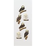 少し B ミニ ステッカー-フクロウ