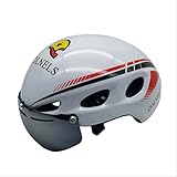 DGF ヘルメットサイクリングヘルメットサイクリングヘルメット磁気吸引ゴーグルヘルメットマウンテンロードバイク調整可能 (色 : A, サイズ さいず : M)