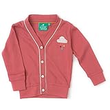 ポインテル カーディガン -  ピンク - Pointelle Cardigan - Sunset Pink - フェアトレード オーガニックコットン - Fairtrade Organic Cott