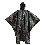 OneTigris レインコート　多機能　ポンチョ･タープ･マット兼用　軽量　災害時・雨雪の日　 (ウッドランドカモ)